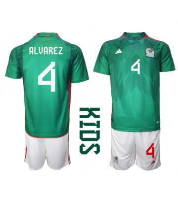 Mexico Edson Alvarez #4 Replica Home Stadium Kit for Kids World Cup 2022 Short Sleeve (+ pants)
